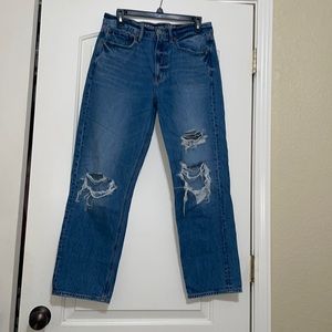 Distressed boyfriend jeans!
